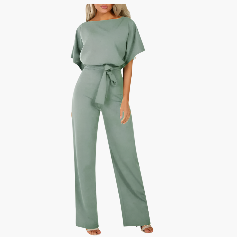 Women's Elegant Wide-Leg Belted Jumpsuit – Versatile Chic Outfit for Every Occasion