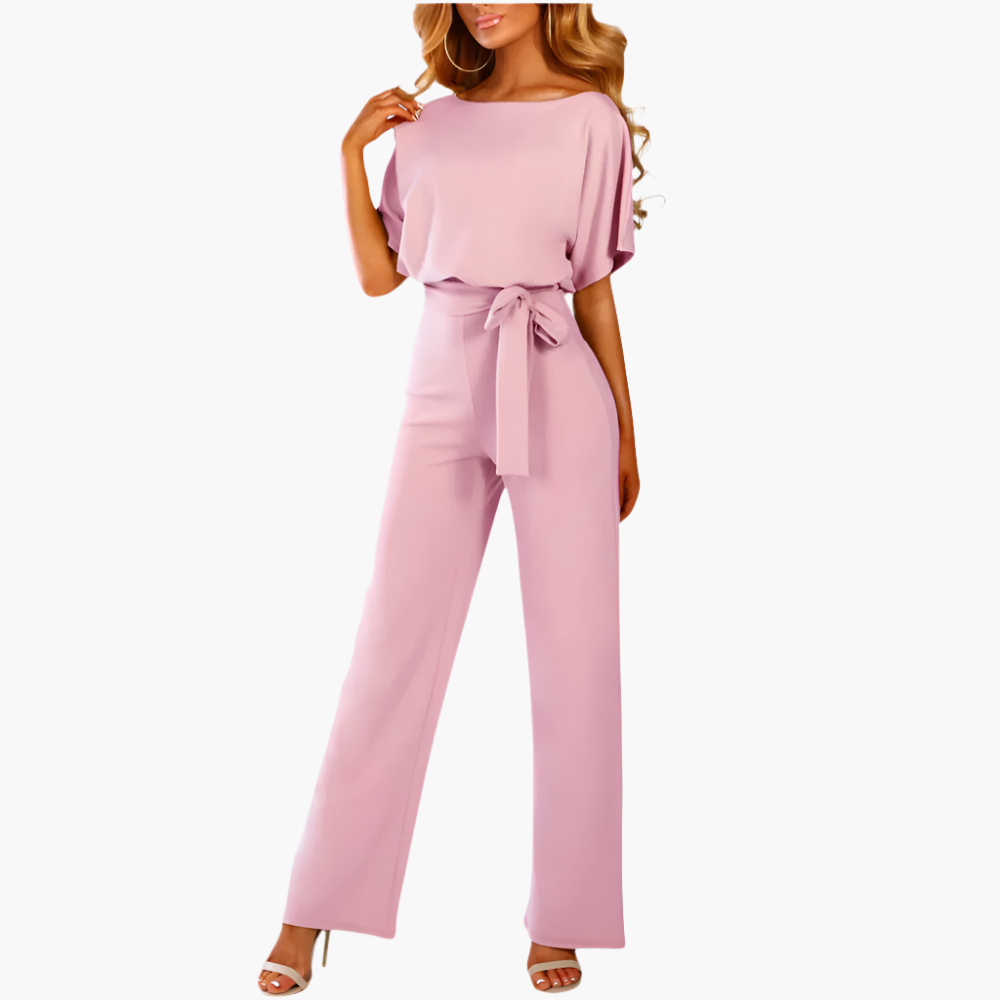 Women's Elegant Wide-Leg Belted Jumpsuit – Versatile Chic Outfit for Every Occasion