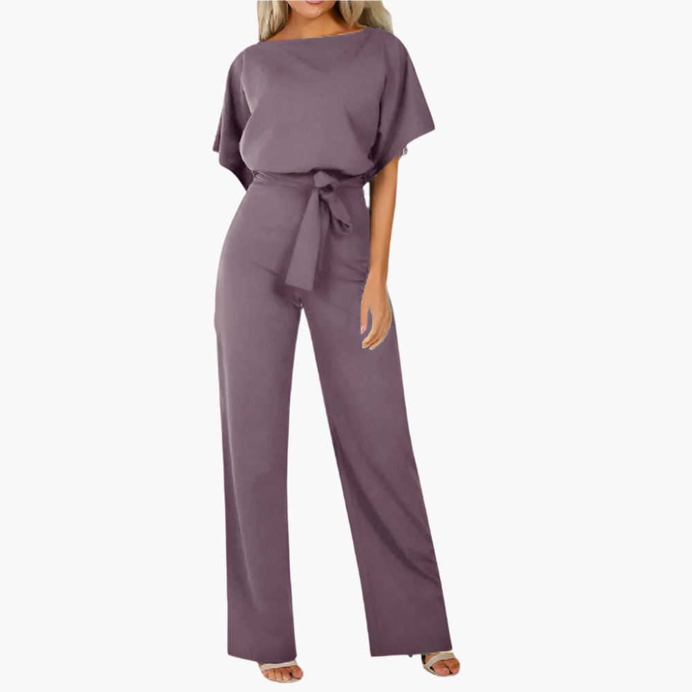 Women's Elegant Wide-Leg Belted Jumpsuit – Versatile Chic Outfit for Every Occasion