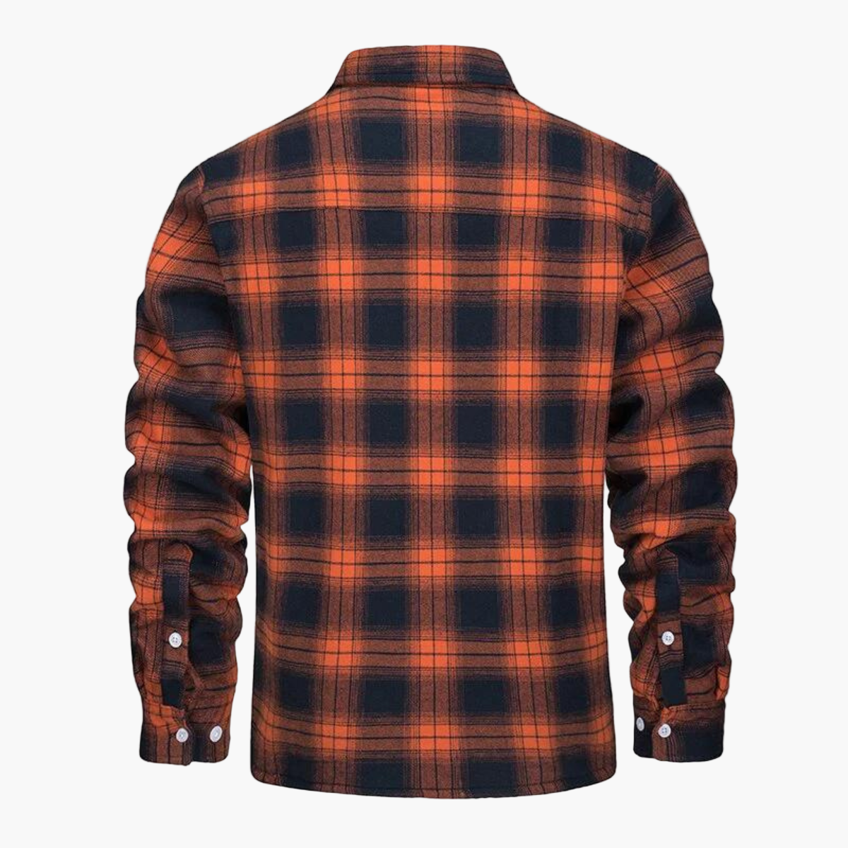 Men's Plaid Fleece-Lined Casual Jacket for Fall and Winter Outdoor Style