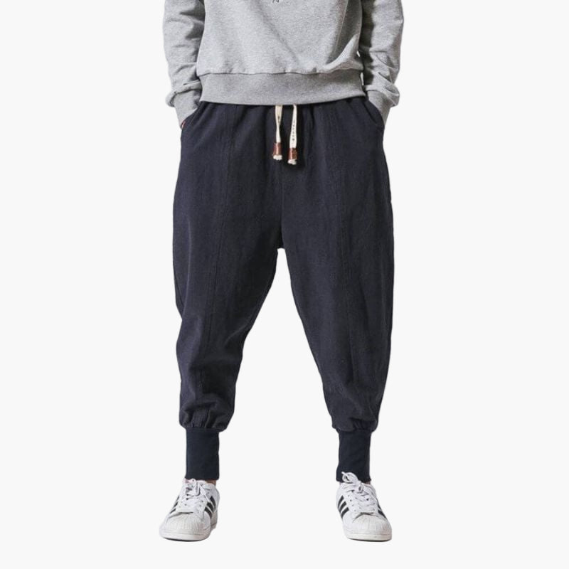 Men's Relaxed Fit Harem Jogger Pants for Casual and Streetwear Style