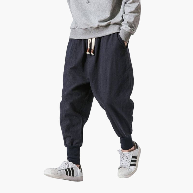 Men's Relaxed Fit Harem Jogger Pants for Casual and Streetwear Style