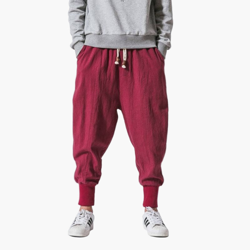 Men's Relaxed Fit Harem Jogger Pants for Casual and Streetwear Style