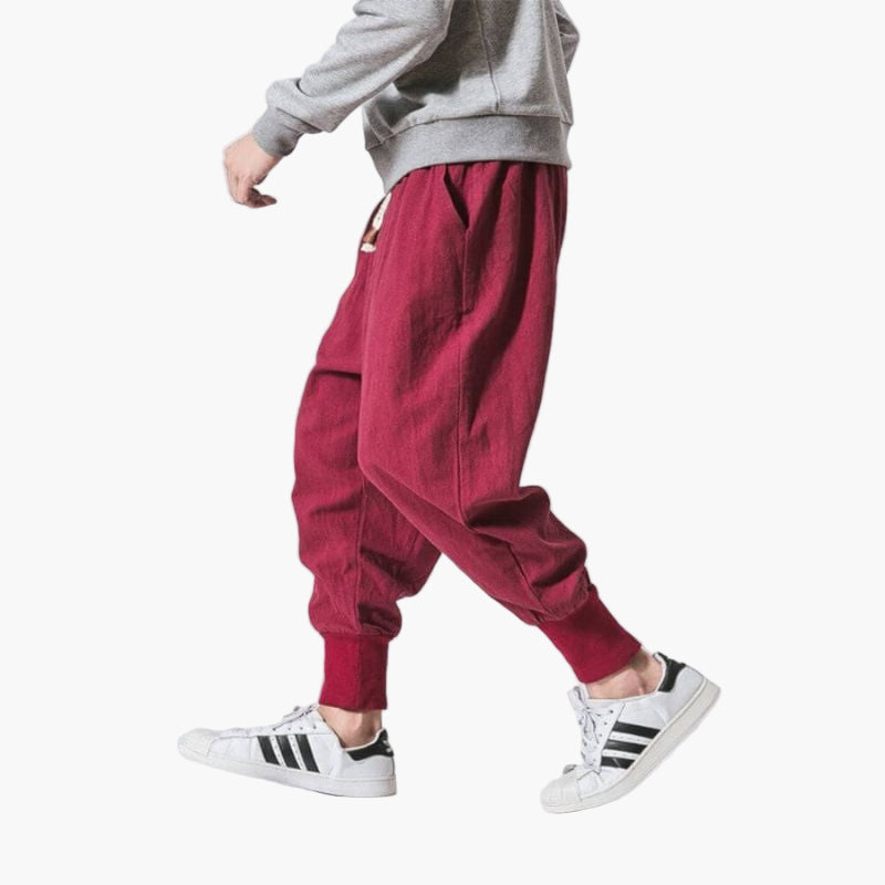 Men's Relaxed Fit Harem Jogger Pants for Casual and Streetwear Style