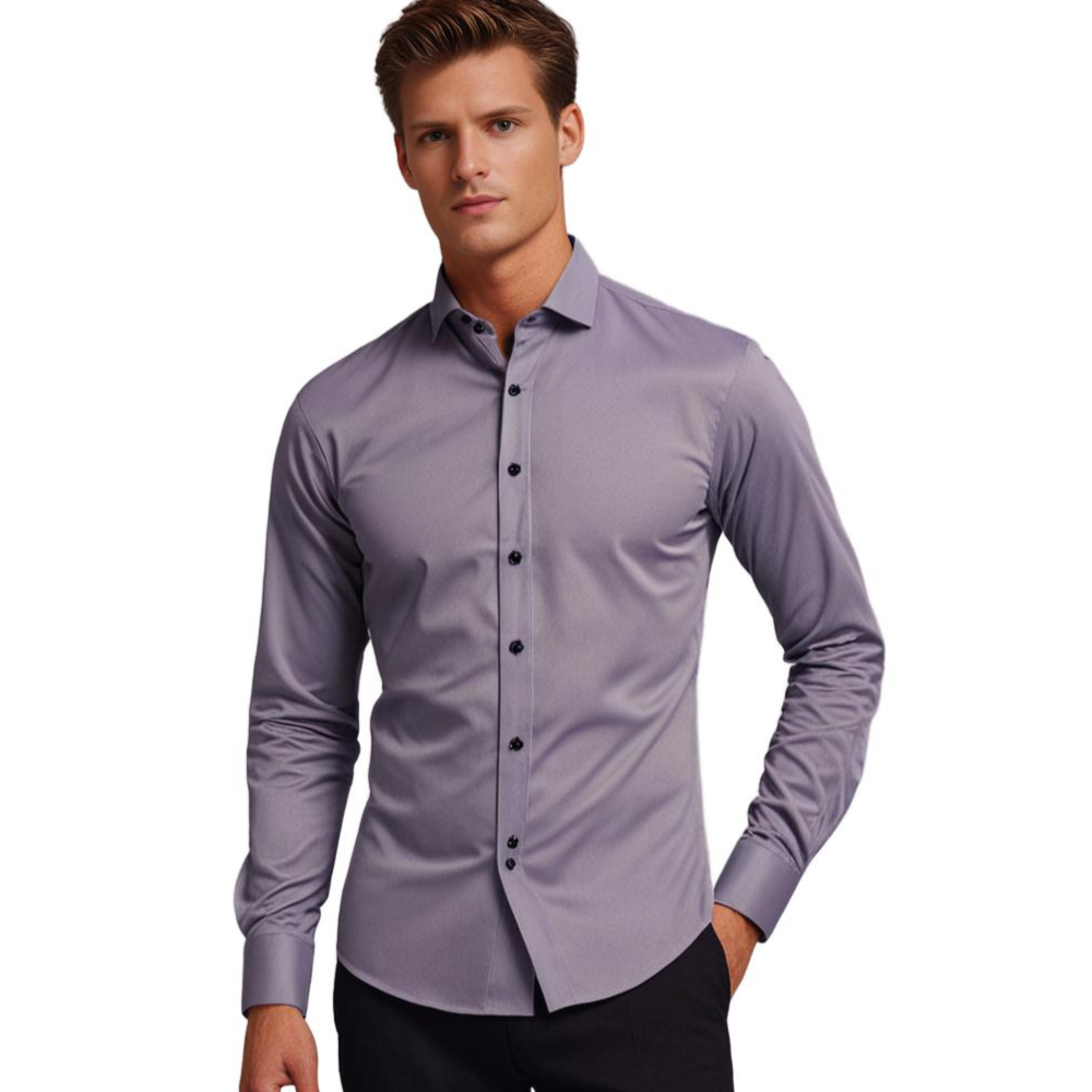 Men's Classic Stretch Dress Shirt – Modern Fit, Business & Casual Style