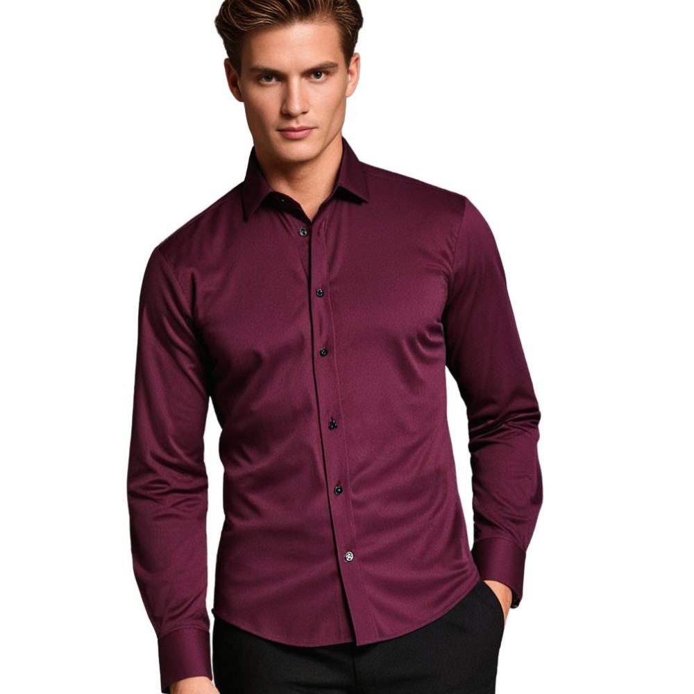 Men's Classic Stretch Dress Shirt – Modern Fit, Business & Casual Style