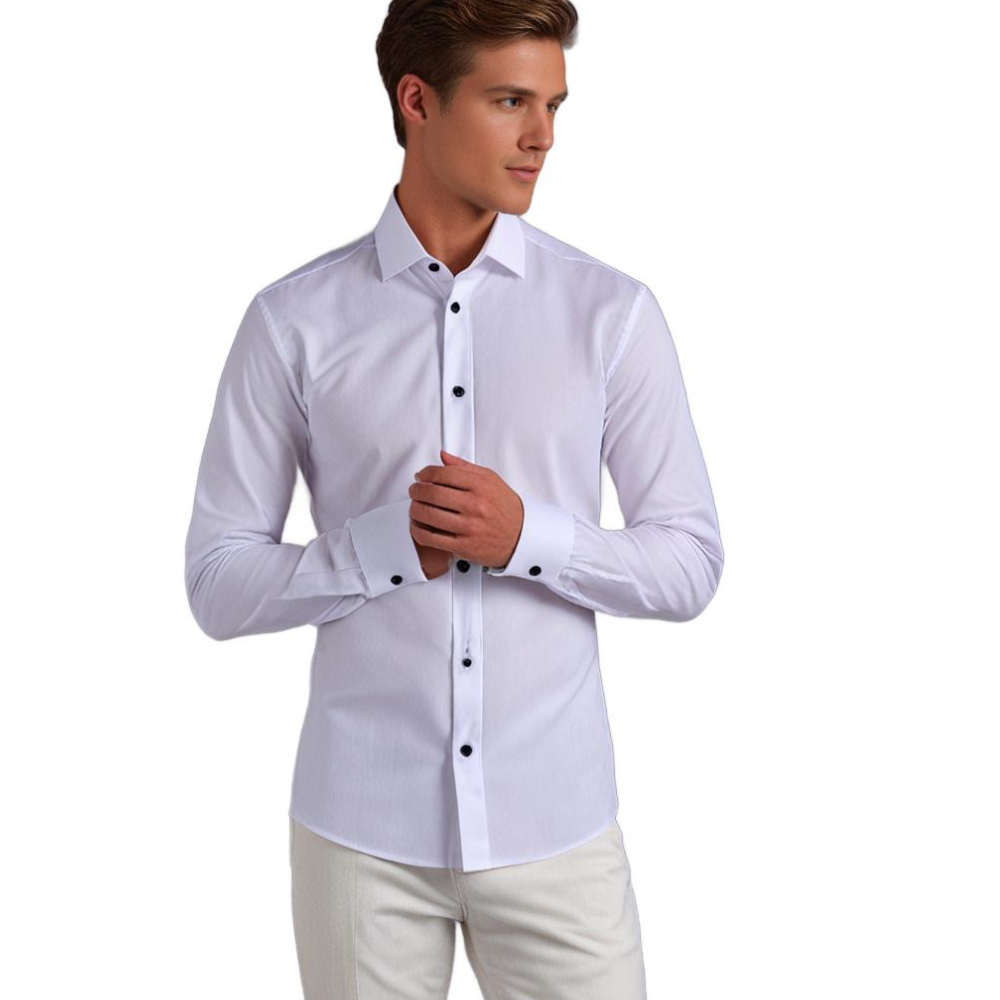 Men's Classic Stretch Dress Shirt – Modern Fit, Business & Casual Style