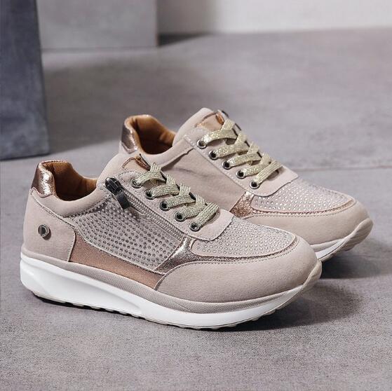 Women's Casual Orthopedic Breathable Zipper Sneakers for Everyday Comfort and Style