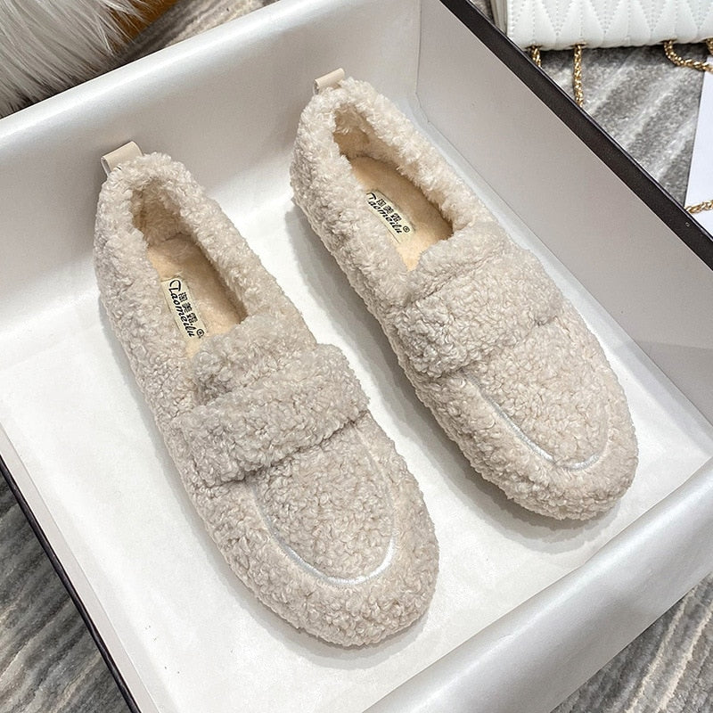 Women's Plush Loafer Slippers for Cozy Indoor Comfort and Style