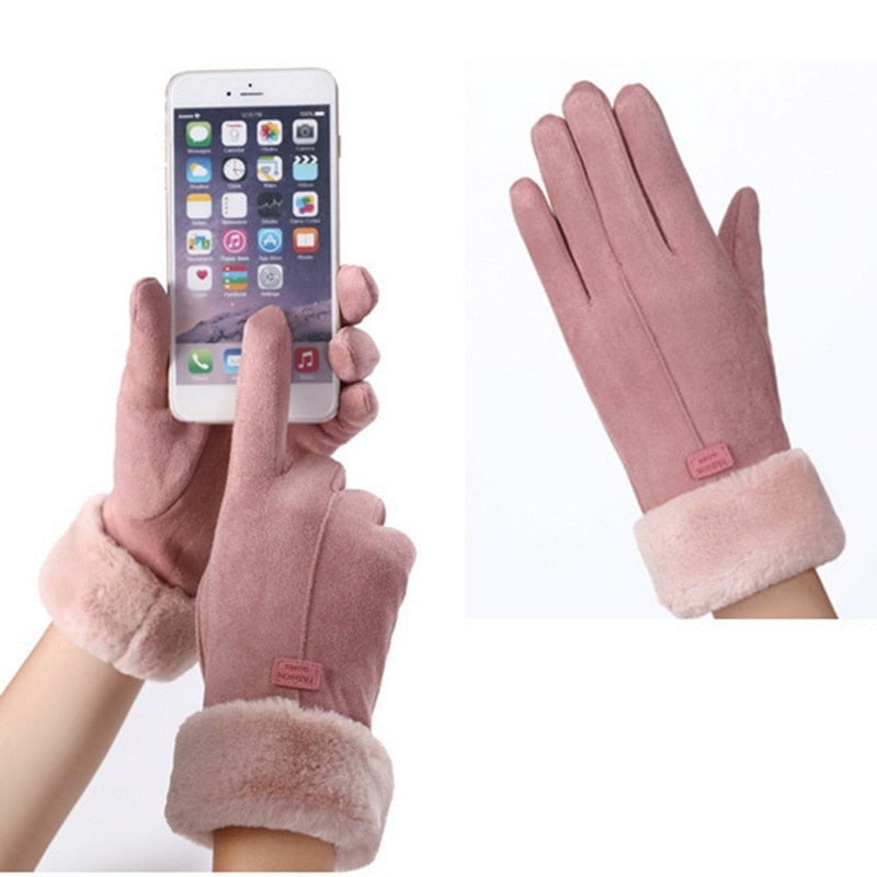 Women's Winter Touchscreen Warm Fluffy Gloves – Waterproof, Stylish & Practical
