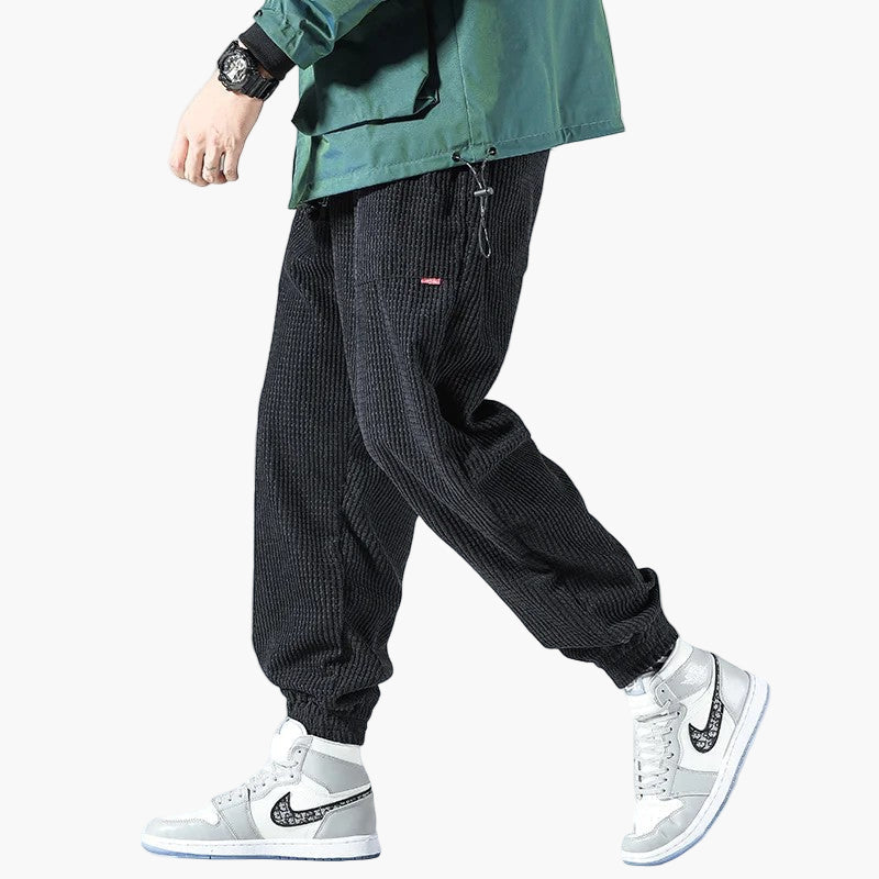 Men's Relaxed Fit Corduroy Sweatpants Casual Streetwear