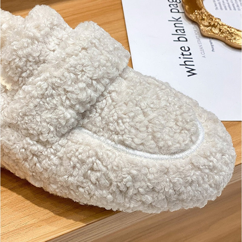 Women's Plush Loafer Slippers for Cozy Indoor Comfort and Style