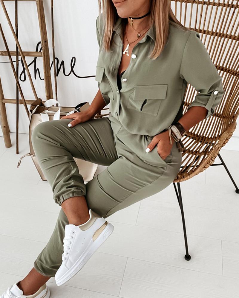 Women's Casual Utility Jumpsuit - Relaxed Fit Everyday Style