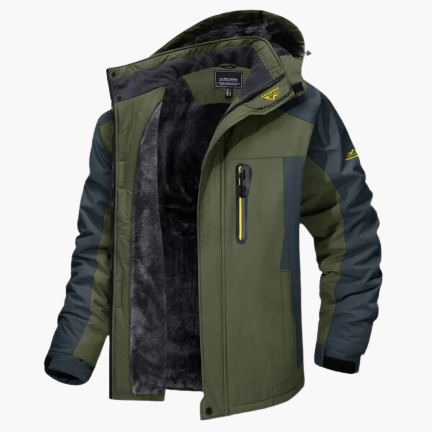 Men's Outdoor Winter Jacket Warm Insulated Hooded Parka for Cold Weather
