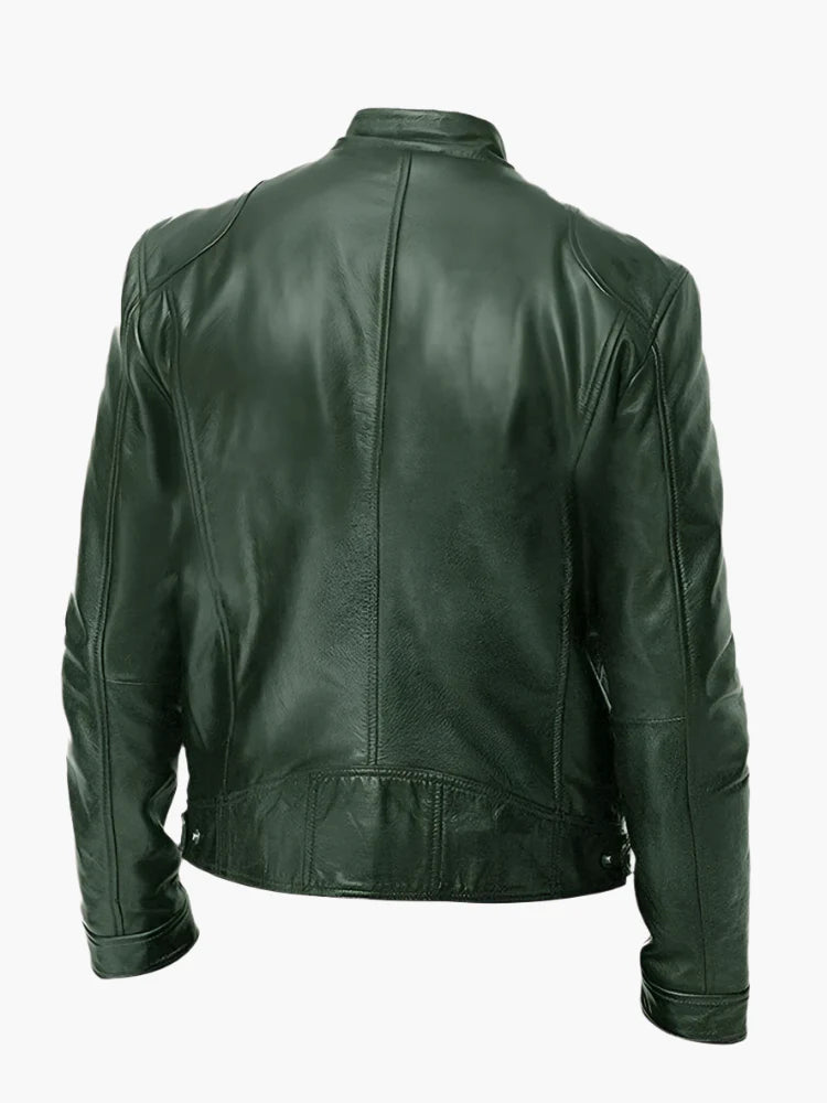 Men's Classic Biker Leather Jacket for Everyday Style and Versatility