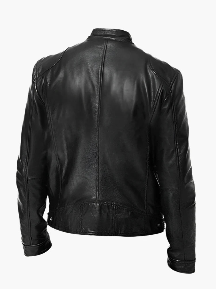 Men's Classic Biker Leather Jacket for Everyday Style and Versatility
