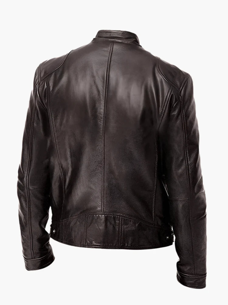 Men's Classic Biker Leather Jacket for Everyday Style and Versatility