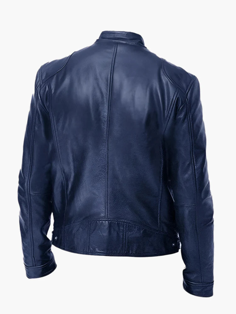 Men's Classic Biker Leather Jacket for Everyday Style and Versatility