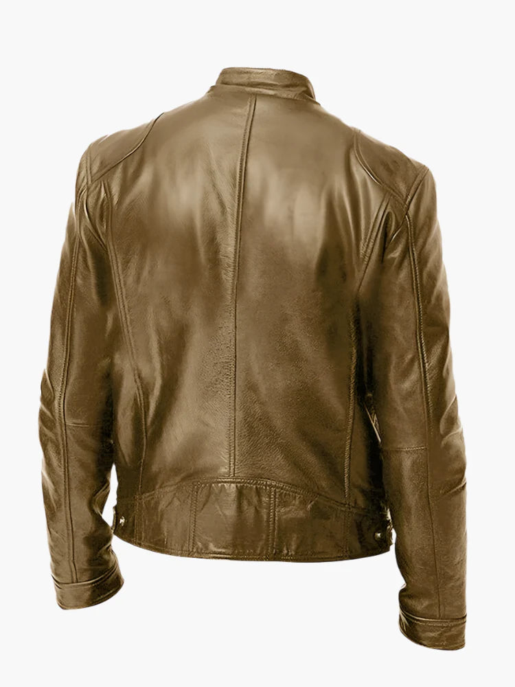 Men's Classic Biker Leather Jacket for Everyday Style and Versatility