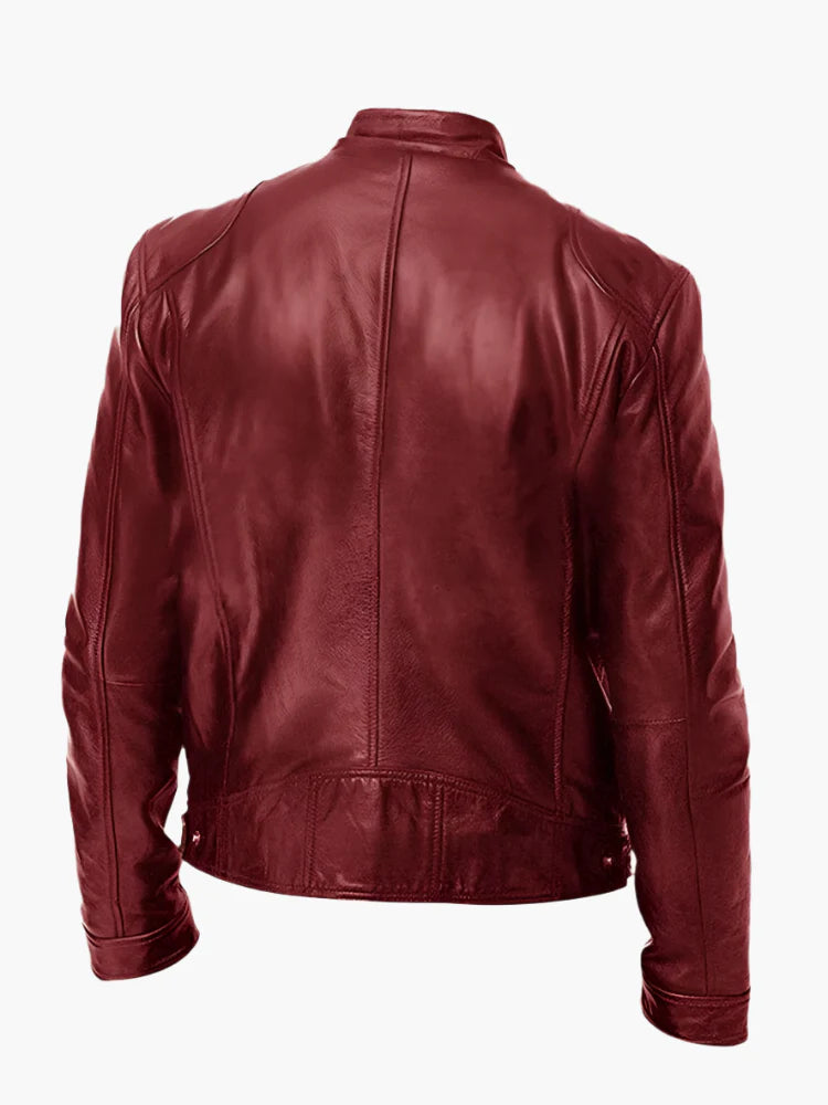Men's Classic Biker Leather Jacket for Everyday Style and Versatility