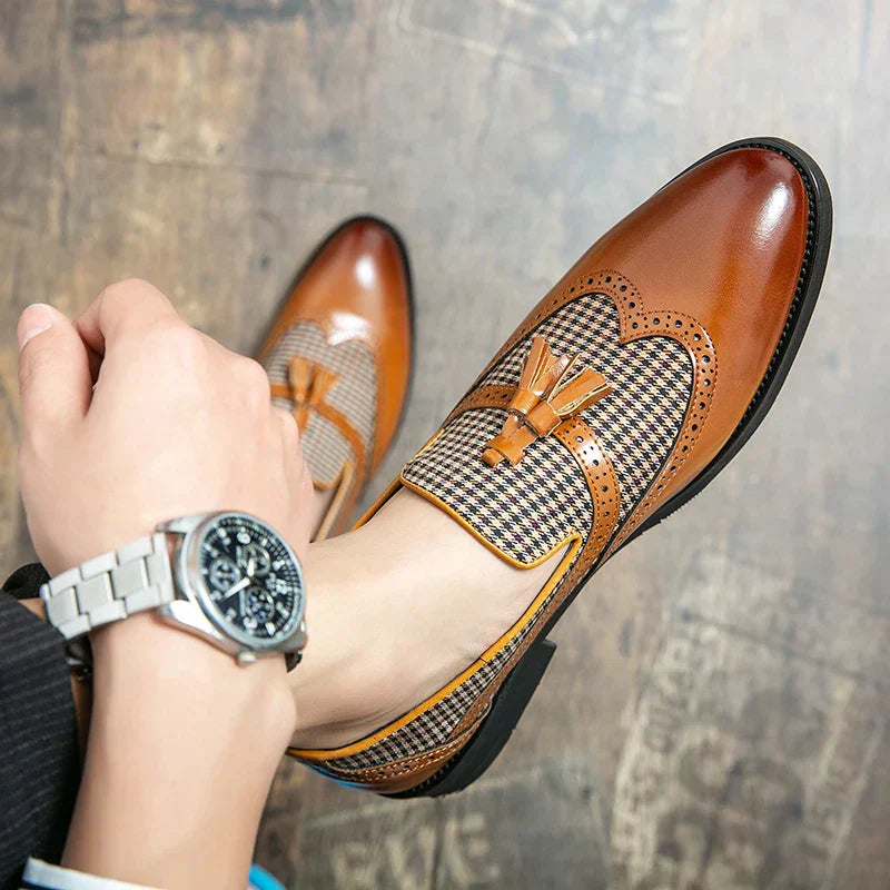 Men's Classic Tassel Loafers Dress Shoes Formal Business Style