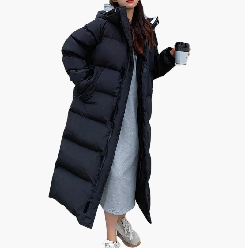 Women's Long Waterproof Puffer Parka Winter Jacket - Warm Insulated Hooded Coat