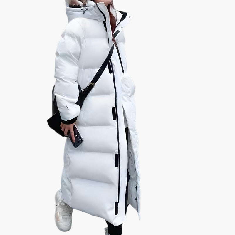 Women's Long Waterproof Puffer Parka Winter Jacket - Warm Insulated Hooded Coat