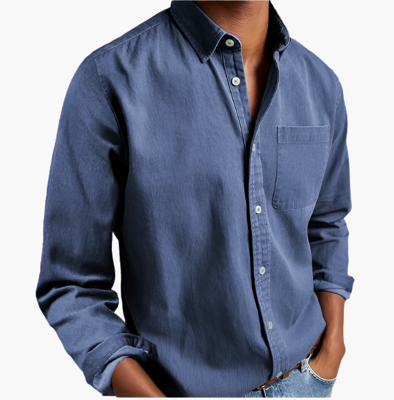Men's Classic Casual Denim Shirt | Button-Down Everyday Style
