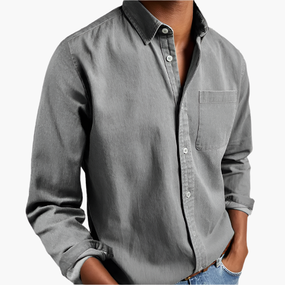 Men's Classic Casual Denim Shirt | Button-Down Everyday Style