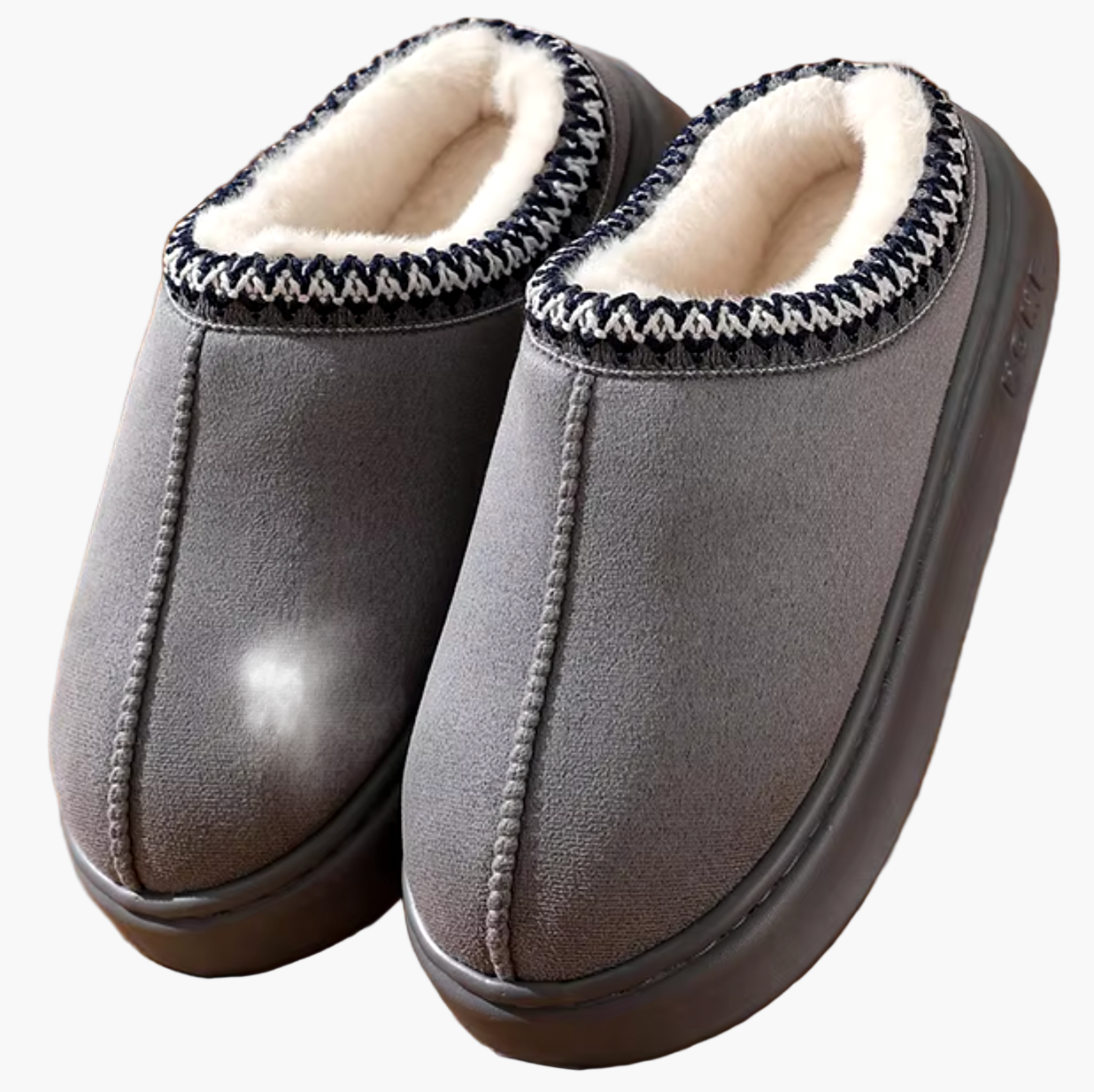 Men's Cozy Indoor Outdoor House Slippers Slip-On Warm Plush Lined