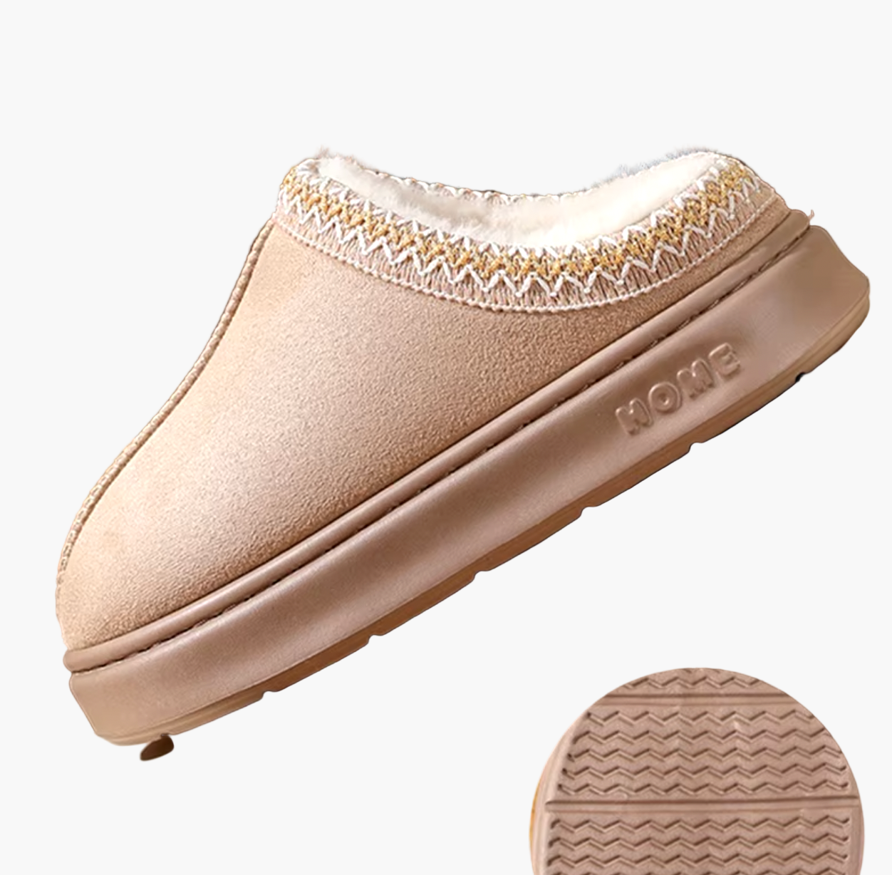 Men's Cozy Indoor Outdoor House Slippers Slip-On Warm Plush Lined