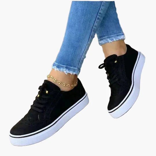 Women's Orthopedic Lace-Up Casual Sneakers Comfort Walking Shoes