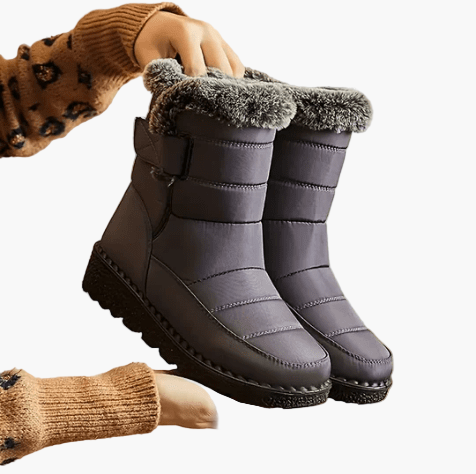 Women's Waterproof Winter Boots with Non-Slip Sole and Faux Fur Lining – Stylish Everyday Snow Boots
