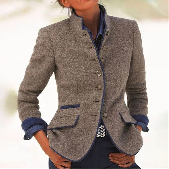 Women's Modern Tailored Blazer – Elegant Versatile Business Casual Jacket