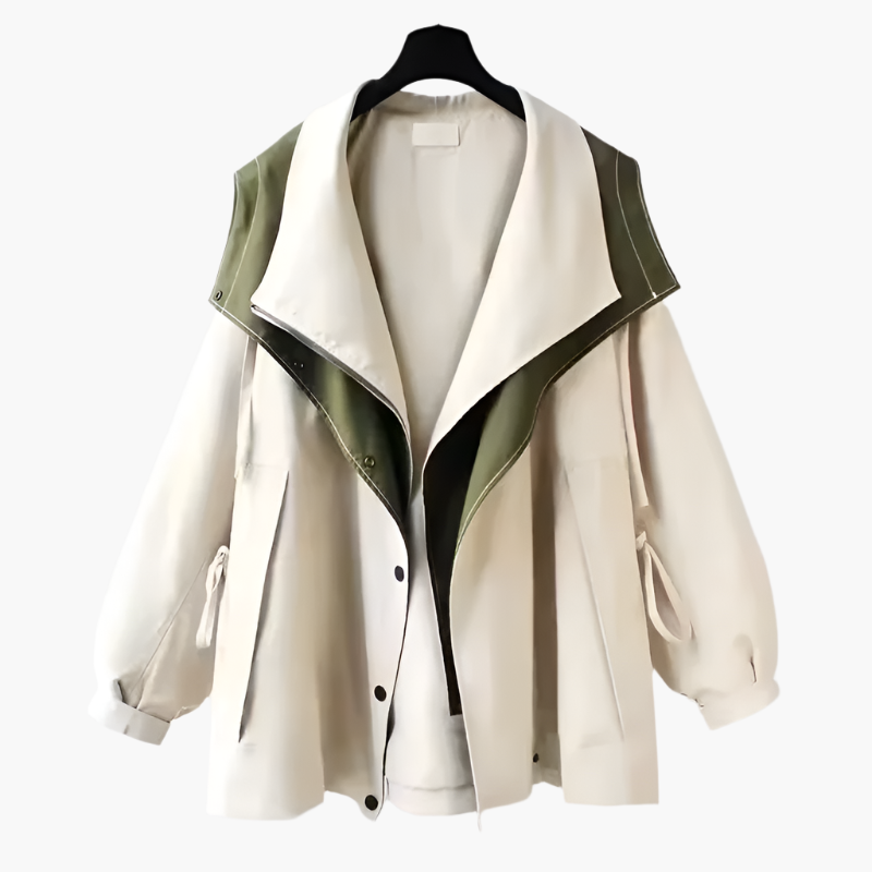 Women's Oversized Casual Layered Windbreaker Jacket