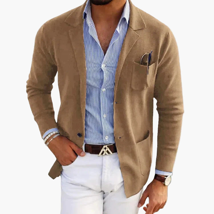 Men's Classic Business Casual Blazer – Old Money Style Tailored Jacket for Office and Smart Outings