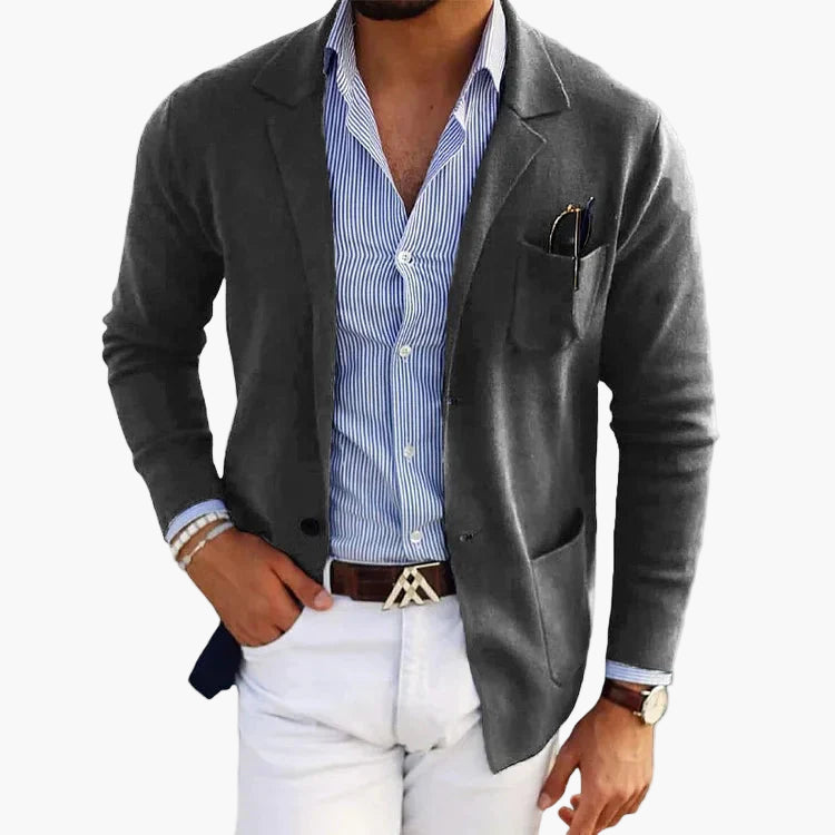 Men's Classic Business Casual Blazer – Old Money Style Tailored Jacket for Office and Smart Outings