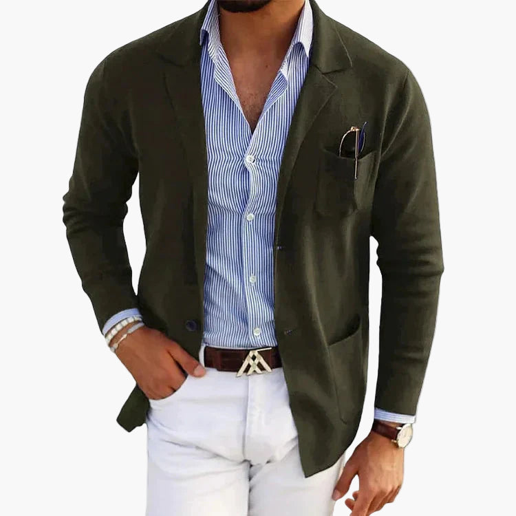 Men's Classic Business Casual Blazer – Old Money Style Tailored Jacket for Office and Smart Outings