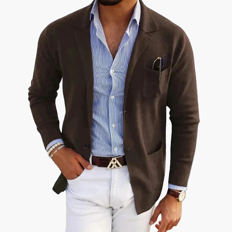 Men's Classic Business Casual Blazer – Old Money Style Tailored Jacket for Office and Smart Outings