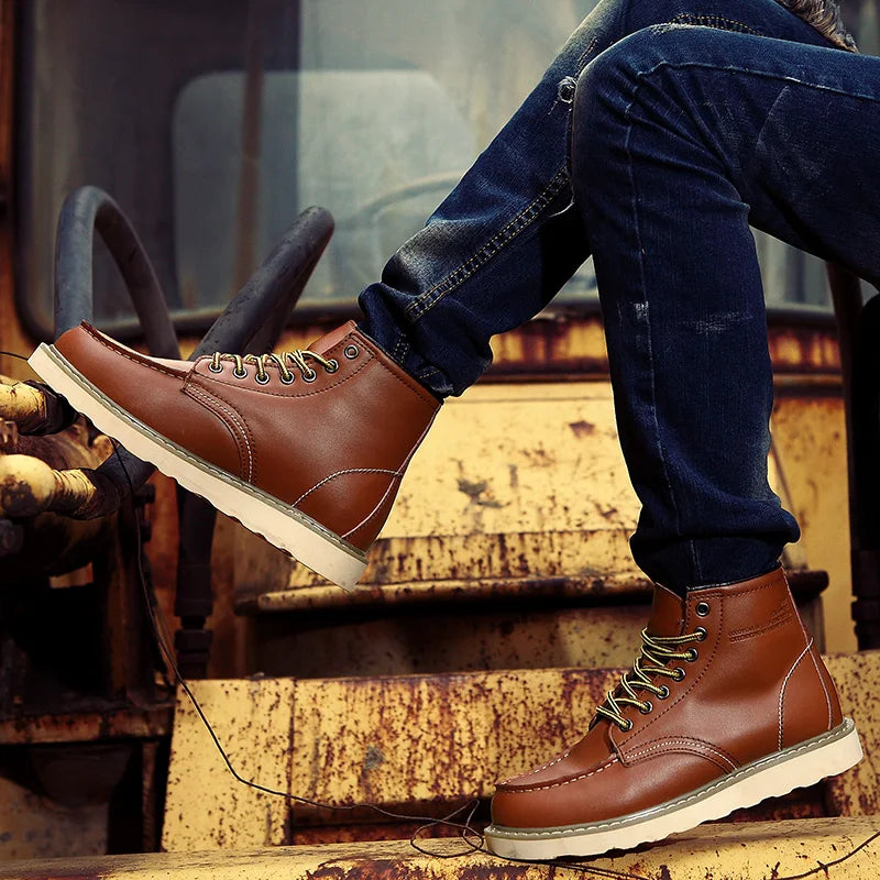 Men's Retro Winter Boots for Cold Weather – Vintage Style Outdoor Casual Boots