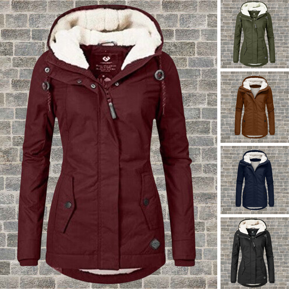 Women's Winter Sherpa Hoodie Jacket – Stylish and Cozy Warmth for Cold Weather
