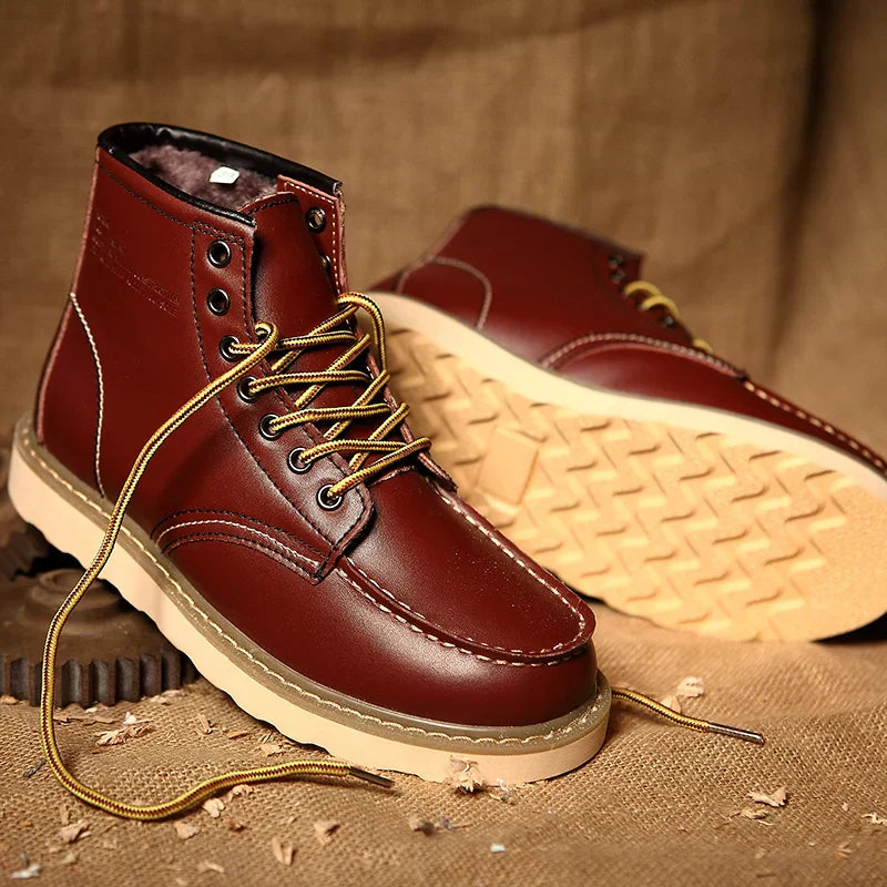 Men's Retro Winter Boots for Cold Weather – Vintage Style Outdoor Casual Boots