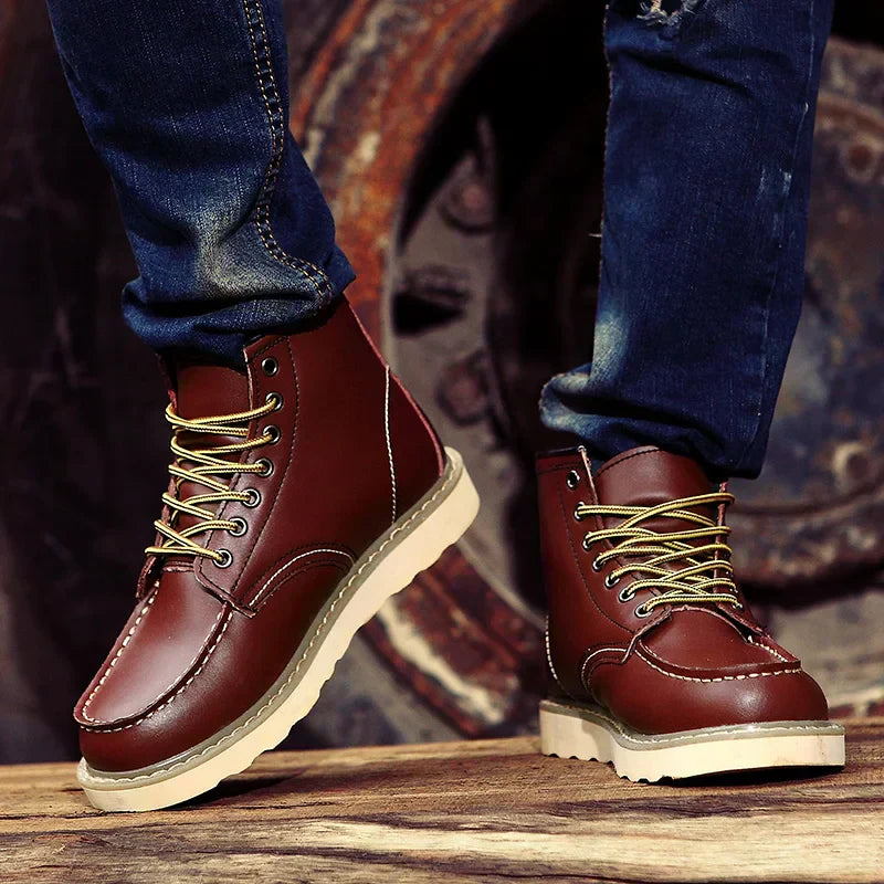 Men's Retro Winter Boots for Cold Weather – Vintage Style Outdoor Casual Boots