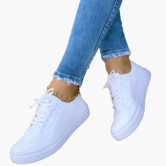 Women's Orthopedic Lace-Up Casual Sneakers Comfort Walking Shoes