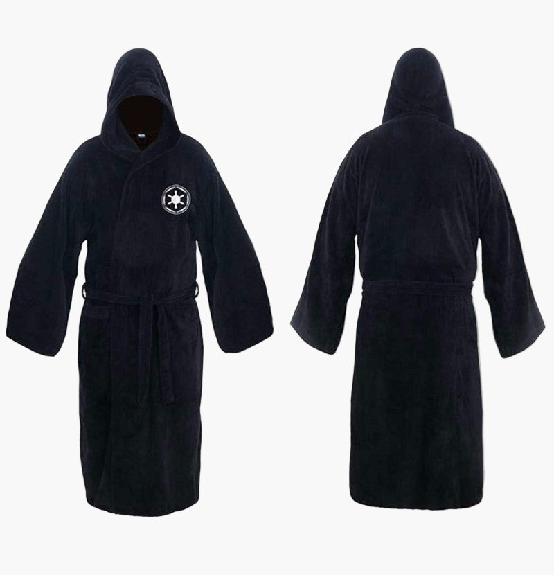 Men's Hooded Cosplay Bathrobe – Jedi & Sith Inspired Loungewear for Home and Costume