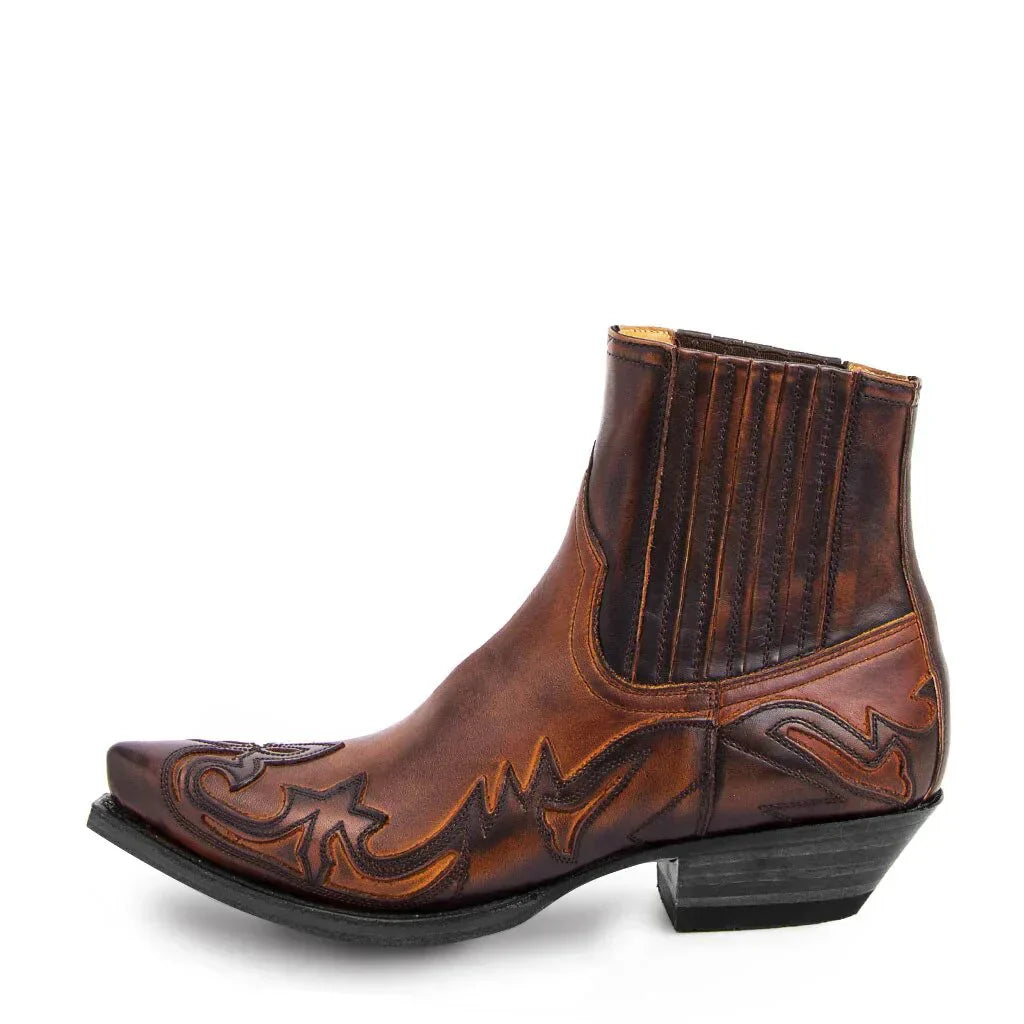Men's and Women's Classic Western Cowboy Ankle Boots - Fashion Pointed Toe Embroidered Style