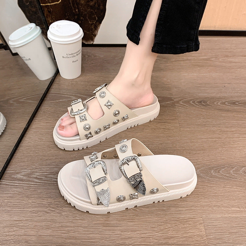 Pamela – Python and Leopard Rivet Sneakers in Plus Size