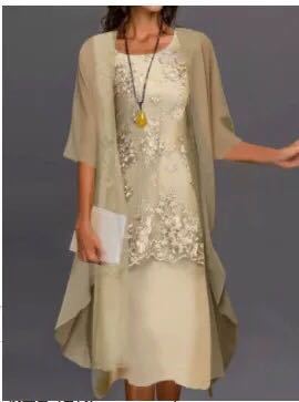 Women's Elegant Two-Piece Chiffon Long Dress Set for Special Occasions