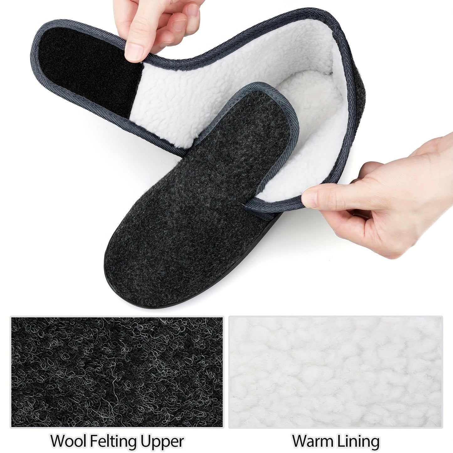 Men's High-Top Comfort Slippers with Adjustable Strap for Everyday Wear