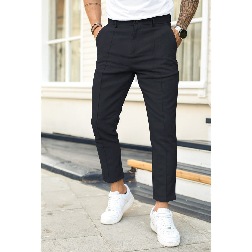 Bobby – Men's Casual Suit Pants with Double Fold Line